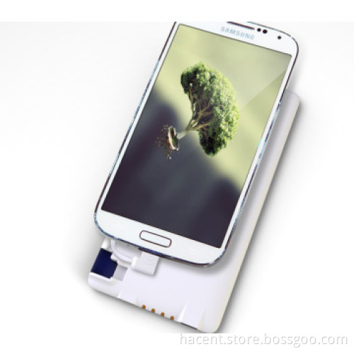 3200mah superb slim 6.5mm thickness build in cable power bank